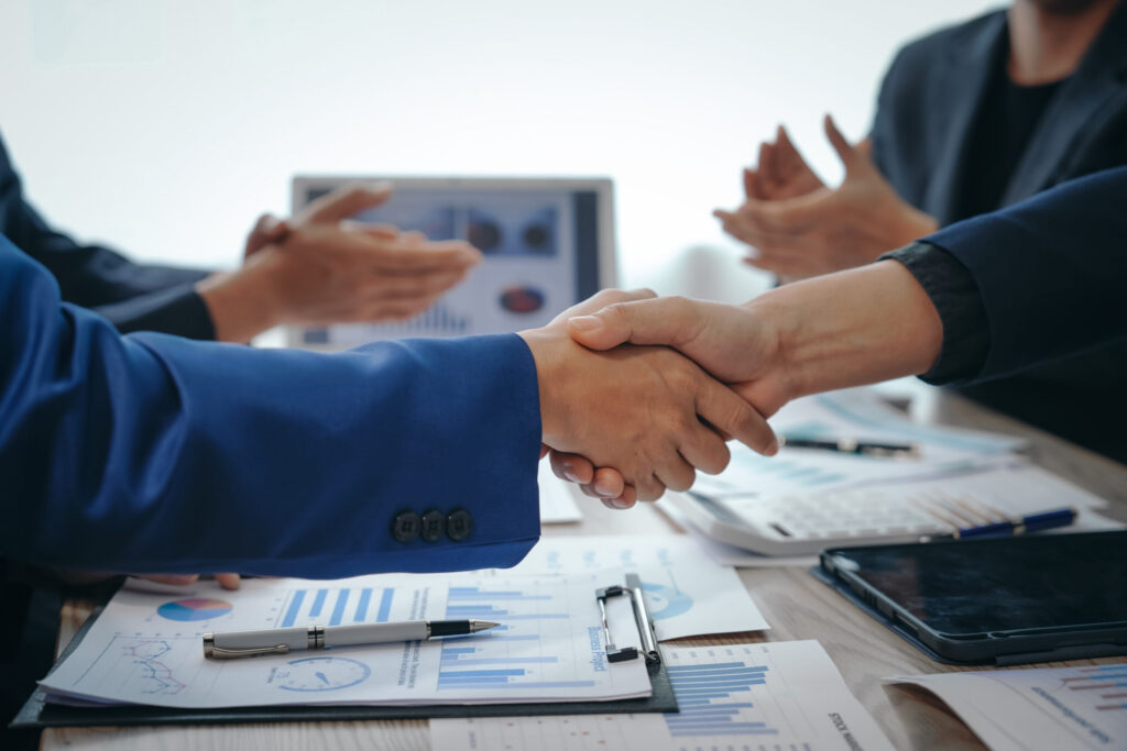 Handshake partnering for outsourced accounting