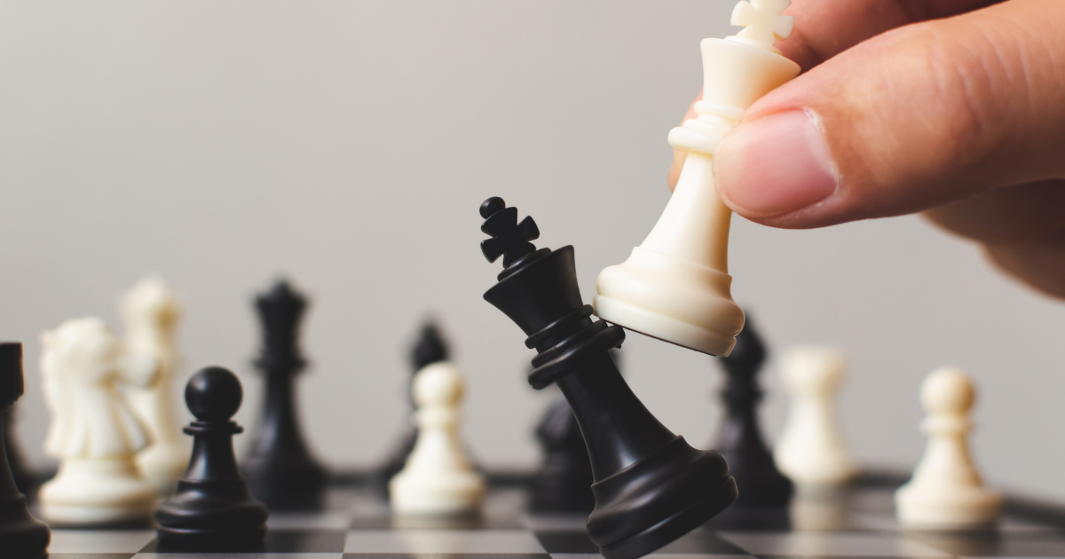 Chess game where king is defeated